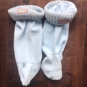 Hunter powder‎ blue boot socks XL
